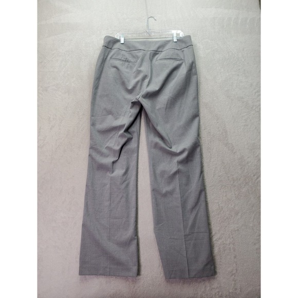 Ann Taylor Dress Pants Women Size 14 Gray Casual Pockets Flat Front Straight Leg - Picture 8 of 13